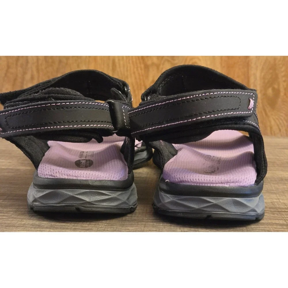 Dr Scholls Anna Sandals Womens Size 6.5‎ Black Purple Adjustable